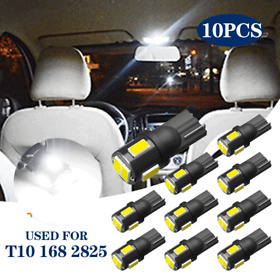 5630smd 10pcs Super White T10 Wedge Led License 168 194 2825 Interior Light Bulbs Lamp