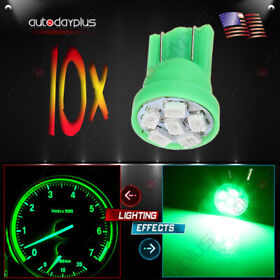 Adp9904201360s 10pcs Wholesale 6smd Led Green Car Instrument Lights Lamp Bulb T10 W5w 194 168