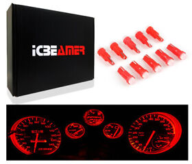 T5-r-nxen-l1p01-a 10x T5 Red Dashboards Led Replacement Light Bulbs 8mm Instrument Lamp Gauge Z52