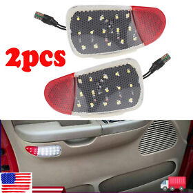 F65z13b725aa 2x Led Interior Door Panel Courtesy Light Lamp Pair For 1997-2003 Ford F150 F250