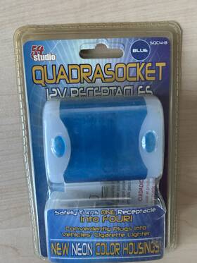 Sqc4-b 54 Studio 12v Quad 4-way Socket Splitter Receptaclacle By Plugs In Power Port