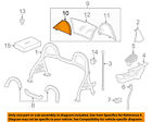98756158400 Porsche Oem Roll Bar Headrest Head Screen Deflector Right