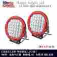 9inch Happy 2pcs 96w Red Round Cree Led Driving Spot Lamp Ute Truck 4wd Offroad Watt 9inch Happy 2pcs 96w Red Round Cree Led Driving Spot Lamp Ute Truck 4wd Offroad Watt
