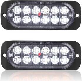 At-haihan 717351633770 Pack Of 2 Aluminum Housing Clear Lens White Led 4.4 Inch