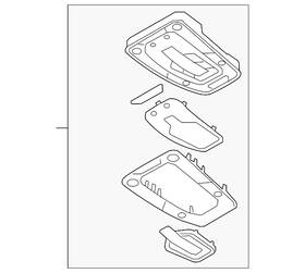 4k0-947-135-ah-bc5 Audi Genuine Map Lamp Assembly