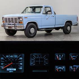 Pc168 Auto-proplus 908 909 914 915 Gauge Cluster Led Dash Kit Ice Blue For Ford 1980-1986 F100 F150 F250 F350 Truck