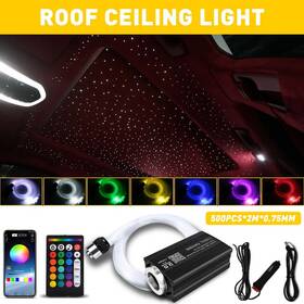 Autoaccessdepot Kdy Led 16 500pcs Car/home Headliner Star Light Kit Roof Twinkle Ceiling Lights Fiber Optic