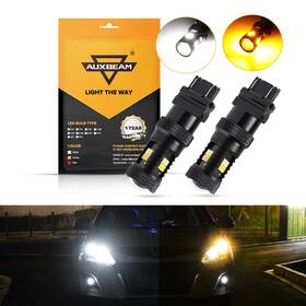 Auxbeam Cra-gd000599 White And Amber Led Turn Signal Light Bulb 3157 For Chevy Silverado 1500 1999-2013