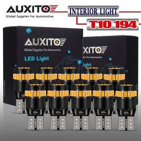 Auxito24ht10 Auxito 10x T10 Canbus Amber Yellow 168 194 License Side Marker Light Led Bulb