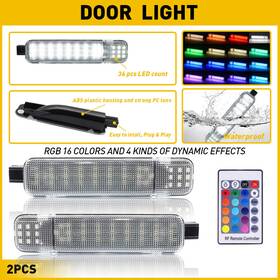 Be-dpl-034 Auxito 2x Rgb Interior Door Panel Courtesy Lights Led Lamp For Chevy Silverado C/k1500