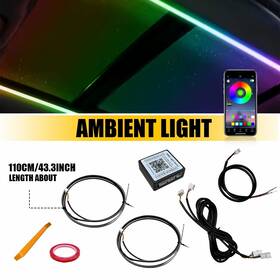 Lgx-tc-110cm Auxito Sunroof Light Led For Tesla Toyota Honda Audi Benz Bmw Car Ambient Lamp Strips