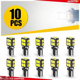 T10-14e-w10-wj Auxito 10pcs 168 T10 Plate 194 License Led Light Bulb White Interior 6000k Super