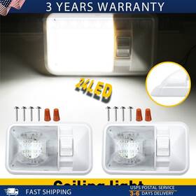 Xdd-06-1-tm1 Auxito 2 2pcs 12v Led Double Ceiling Dome Light Lighting Interior For Trailer Camper Rv T