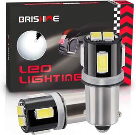 Xpismii-ba9s-6smd5630-2p Brishine Ba9s Led Bulbs 6000k Xenon White Extremely Bright 5630 Pack Of 2