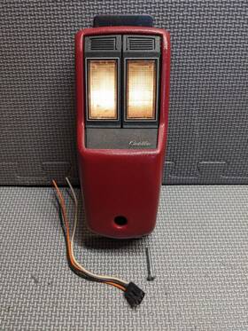 V350491 Cadillac 1987-1992 Brougham Red Front Overhead Dome Map Light With Visor Mounts