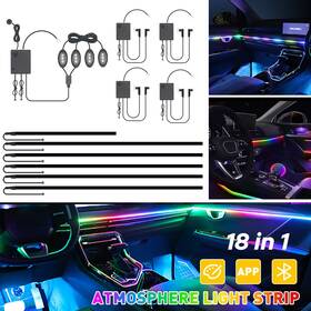 Yz21033 Carcomponentmarted Led Strip Lights Music Sync Bluetooth 5050 Rgb Car Interior Light With App X