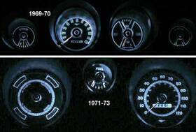 13466ab Classic Industries 1969-73 Mustang Instrument Gauge Cluster Led Bulb Kit White
