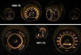13466r Classic Industries 1969-73 Mustang Instrument Gauge Cluster Led Bulb Kit Amber