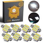 12-smd D-39 Led Monster White Canbus Festoon Dome Light Bulbs 748388787839