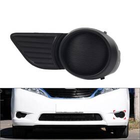 Earthoee 331234110440 Left Fog Light Lamp Bezel Cover Black For Toyota Sienna 2011-2017