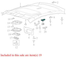 Am5113k767hd Ford 2012-2014 Focus Driver Fl Dome Light Used Oem
