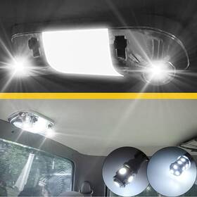 Glofe A382x2 A434x2 3pcs White Interior Map Dome Light Led Bulbs Compatible With 1987-1996