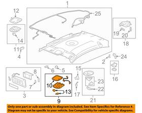 25871830 Gm Oem Chevrolet 08-10 Malibu-map Light-map Lamp Assembly