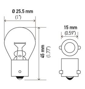 Ba15s Hella 760687143901 93 Bulb 12v 13w S8