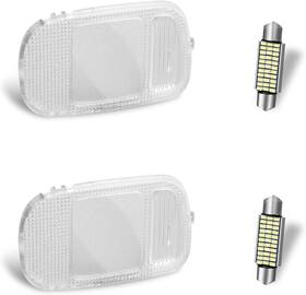 Fbamp24905 Hercoo Roof Map Dome Light Cover Overhead Console Left And Right White
