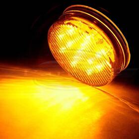 11379082 Hilamps 1x 2.5 Inch Round Led Side Marker Turn Tail Signal Lights Kits W Grommet 13led 12v