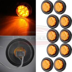 11379123 Hilamps 10 Round 2 Inch Amber Side Marker Flower 9led Light Clearance Lamp For Pickup 2wire