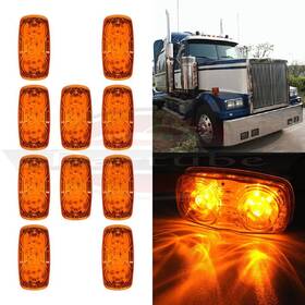 11379191 Hilamps 10 X Amber 12 Diodes Side Marker Turn Signal Trailer Light For Truck Bullseye 4 Inch