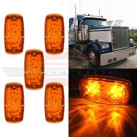 11379346 Hilamps 5 12v Amber 12 Led Bulls Eye Truck Trailer Side Marker Clearance Light 2 Wires
