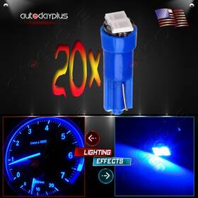 2-2835smd Hilamps 11379580 20x Blue T5 Wedge Instrument Cluster Panel Gauge Dash Led Bulb Light