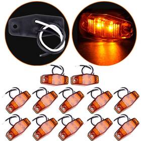 11380027 Hilamps 6pairs Amber 2 Diodes Surface Mount Clearance Side Marker Trailer Truck Light