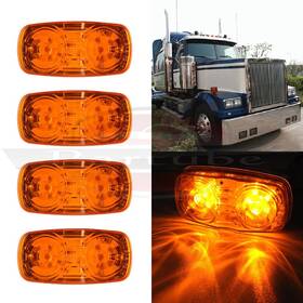 11380039 Hilamps 4x Amber Automotive 12led Side Marker Light Bulls Eyes Trailer Truck Clearance