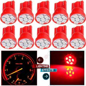 11380084 Hilamps 10x Red T10 W5w 158 194 6smd Led Bulbs Car License Plate Light Lamp