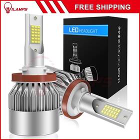 11380128 Hilamps 2pcs H11 H9 Bright Led Headlight Bulb Hi/lo Beam 6000k 15000lm Fog Light White