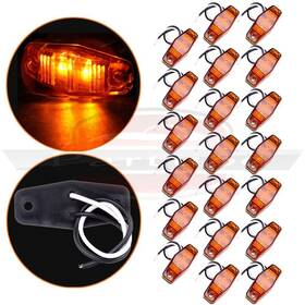 11380301 Hilamps 10pairs Amber 2 Diodes Surface Mount Clearance Side Marker Trailer Truck Light