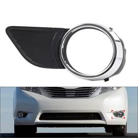 Hkseller-au 136789204381 1x Front Left Side Fog Light Chrome Bezel Cover For Toyota Sienna 2011-2017