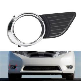 Hkseller-au 136789207306 1x Front Right Side Fog Light Chrome Bezel Cover For Toyota Sienna 2011-2017