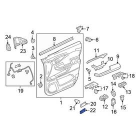 83504sdaa01 Honda Oe For Accord 2003-2007 Front Courtesy Light Lens
