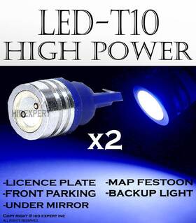 T10-bl-hp-njpz-l2p14-14 Icbeamer 2 Pairs T10 Led High Power Blue Replacements Check Engine Indicator Lamps T549
