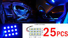 2886x Interior T10 Panel Map Light 12 Dome Hyper Universal Blue Smd Led Festoon 25x
