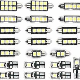 Jahyelec 883148517827 23pcs Car Interior Combo Led Map Dome Door Trunk License Plate Light Bulbs White