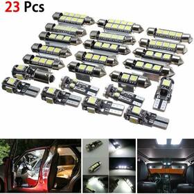 Jahyelec 883148521343 23pcs Led White Car Light Bulb Interior Map Dome Trunk License Plate Lamps Kit