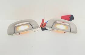 5fs61tl2ab Jeep 99-04 Grand Cherokee Driver Lh Pass Rh Grab Handle Dome Light Gray Set Oem