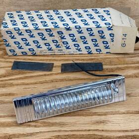 531-1344 Kd 5311344 Vintage Lamp Co Interior Chrome Dome Light Ribbed W Switch Nos