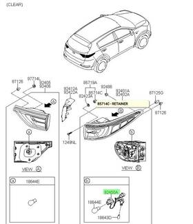 92480-d9020 Kia Sportage 2016-2019 Holder And Wiring Rear Combl O/s 92480 D9020 92480-d9020 Kia Sportage 2016-2019 Holder And Wiring Rear Combl O/s 92480 D9020