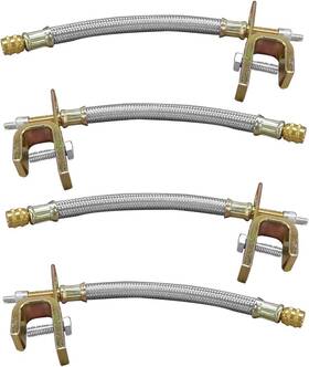 Lainloy-lnoy-306 Lainloy 8pcs Valve Stem Extension 7 Inch /180mm Stainless Steel Braided Silver